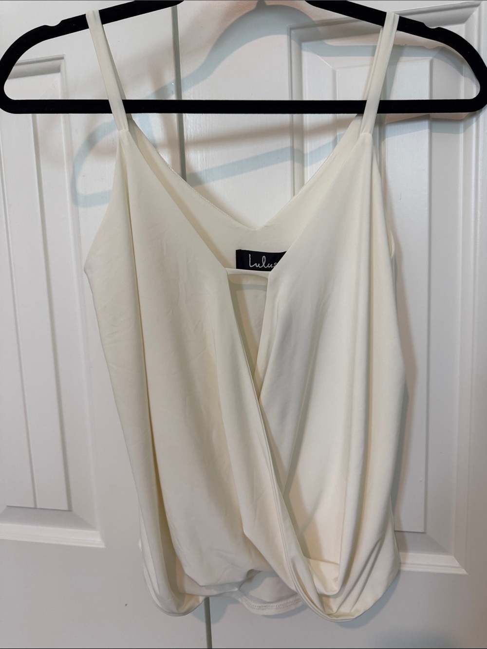 Lulu's Ivory Draped Wrap Cami Top